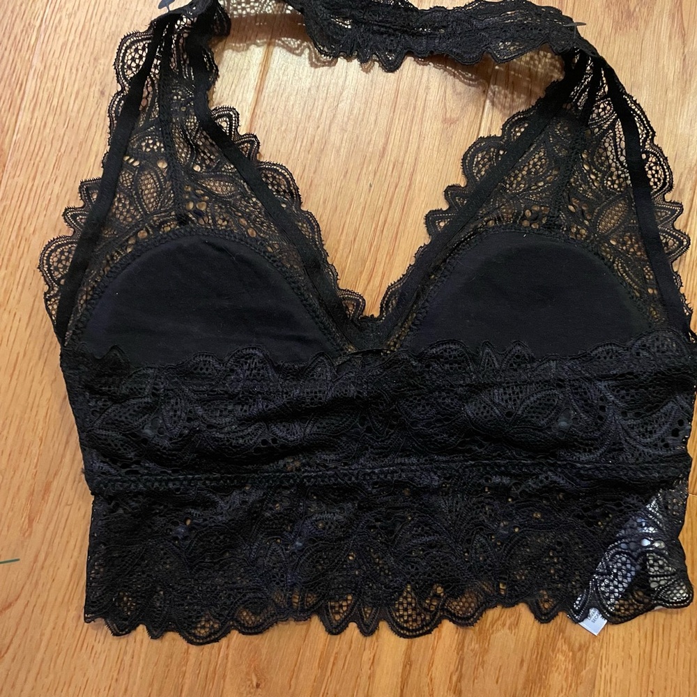 NWOT Lucky Brand Black Medium Lace Bralette - Picture 2 of 3